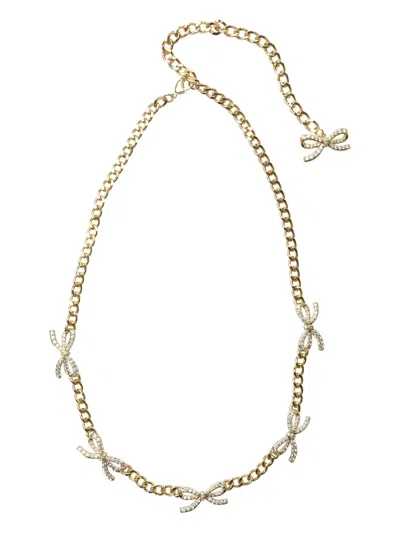 SELF-PORTRAIT 晶饰蝴蝶结项链