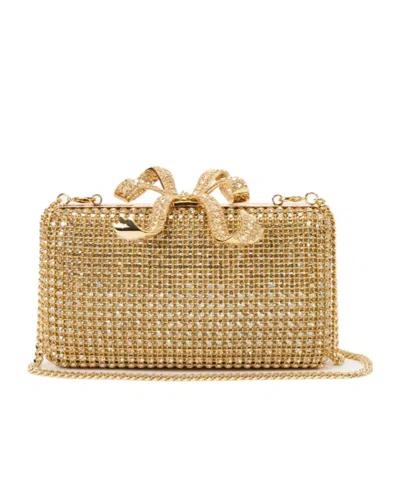 Self-portrait Crystal Box-shaped Clutch In Nude | ModeSens