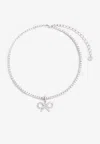 Self-portrait Crystal Bow Tennis Necklace