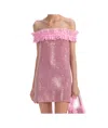 Self-portrait Christopher Kane Residency Mini Dress With Crystals In Pink