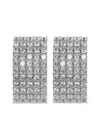 Self-portrait Self Portrait Earrings With Shimmering Crystals In Silver