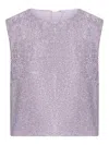 Self-portrait Top With Rhinestone In Purple
