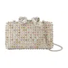 Self-portrait Crystal Clutch - Metal - Multicolor In Multi