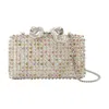 Self-portrait Crystal Clutch - Metal - Multicolor In Neutral