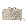 Self-portrait Crystal-embellished Bow-detail Clutch In White
