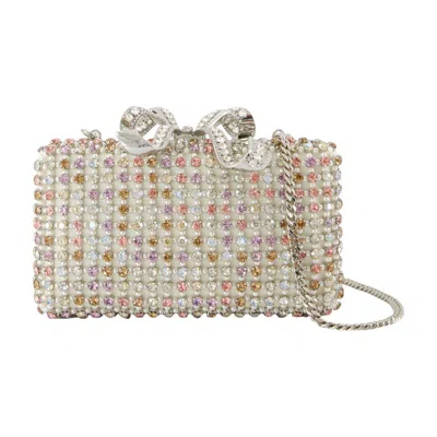 Self-portrait Crystal Clutch In Multi
