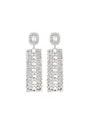 Self-portrait Multi Crystal Droplet Jewelry Silver In Metallic