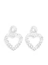 Self-portrait Crystal Heart Earrings Accessories In Silver