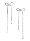 Self-portrait Crystal-embellished Drop Earrings In Metallic