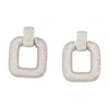 Self-portrait Crystal Earrings Self Portrait Brass Silvered In Gray