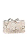 Self-portrait Crystal-embellished Bow-detail Clutch In Multi