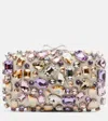 Self-portrait Crystal-embellished Box Clutch In Blue