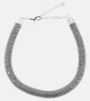 Self-portrait Crystal-embellished Choker In Black