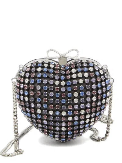 Self-portrait Crystal Embellished Clutch In Multi