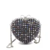 Self-portrait Multicolor Heart Shaped Clutch With Pearl Embellishments And Bow Detail In Tech Fabric Woman