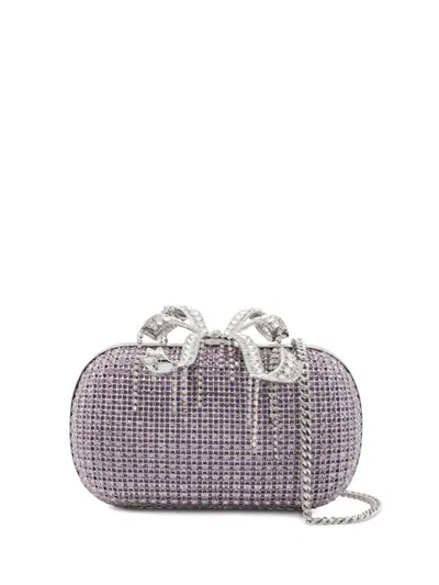 Self-portrait Crystal-embellished Clutch Bag