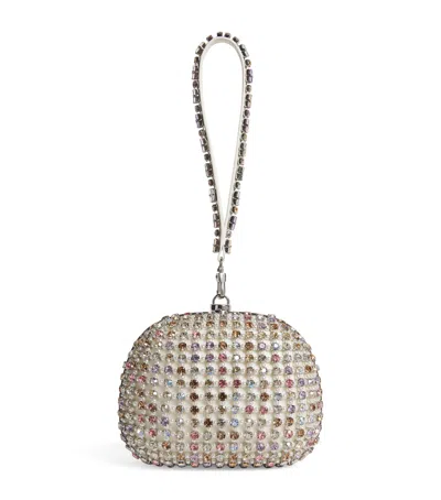 Self-portrait Crystal-embellished Clutch Bag In Multi