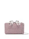 Self-portrait Crystal-embellished Clutch Bag In Pink