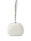 Self-portrait Crystal-embellished Clutch Bag In White