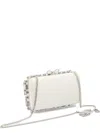 Self-portrait Crystal-embellished Clutch Bag In White