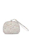 Self-portrait Crystal-embellished Clutch In Black