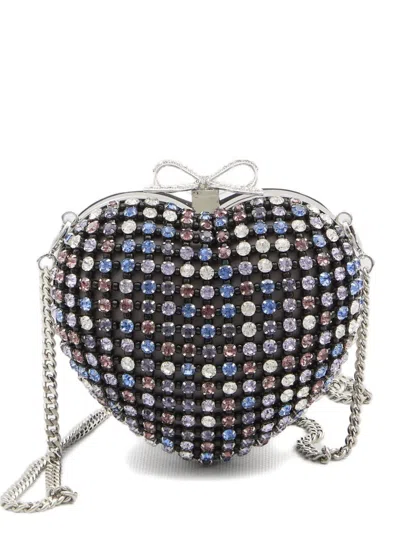 Self-portrait Self Portrait Crystal Embellished Clutch In Multi