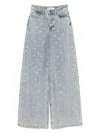 Self-portrait Crystal Embellished Denim Jeasn In Multi