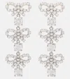 Self-portrait Crystal-embellished Drop Earrings