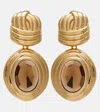 Self-portrait Crystal-embellished Drop Earrings In Gold
