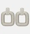 Self-portrait Crystal-embellished Drop Earrings In Silver