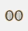 Self-portrait Crystal-embellished Eariings In Gold