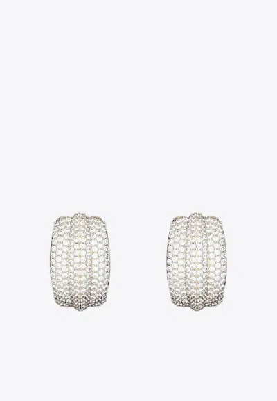 Self-portrait Crystal-embellished Earrings In Gold