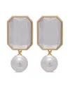 Self-portrait Crystal Pearl Tiered Earrings Accessories In Gold