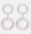 Self-portrait Crystal-embellished Earrings In Metallic