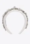 Self-portrait Crystal Embellished Satin Hair Accessories