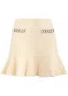 Self-portrait Crystal-embellished Mini Skirt In Neutral