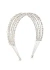 Self-portrait Crystal-embellished Headband In Silver