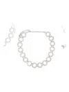 Self-portrait Crystal-embellished Necklace In Metallic