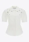 Self-portrait Self Portrait Women's Fitted Cotton Shirt With Tailo In White