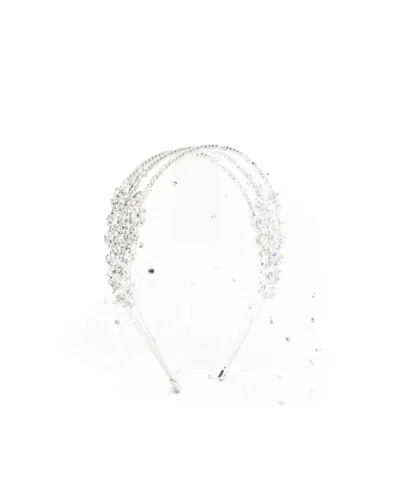 Self-portrait Crystal Embellished Veil Headband In Multicolor