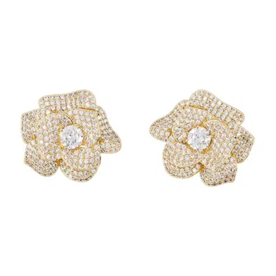 Self-portrait Crystal Flower Earrings
