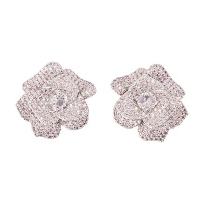 Self-portrait Crystal Flower Earrings