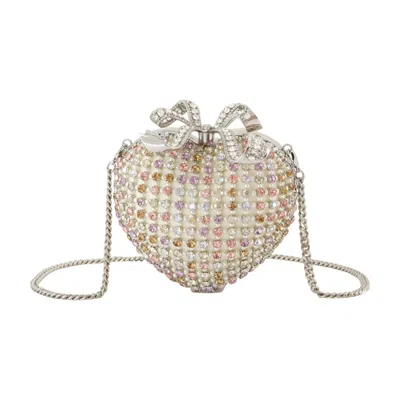 SELF-PORTRAIT SELF-PORTRAIT CRYSTAL HEART CLUTCH