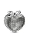 Self-portrait Self Portrait Clutch With Shimmering Crystals In Gray
