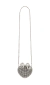 Self-portrait Clutch In Metallic Silver