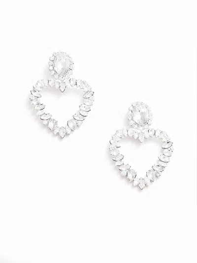 SELF-PORTRAIT CRYSTAL HEART EARRINGS