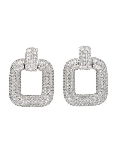 Self-portrait Crystal Knocker Earring In Gold