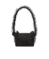 Self-portrait Christopher Kane Residency Shoulder Bag With All-over Sequins In Black