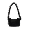 Self-portrait Christopher Kane Residency Shoulder Bag With All-over Sequins In Black