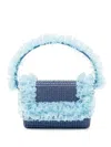 Self-portrait Crystal Lace-detail Bag In Blue